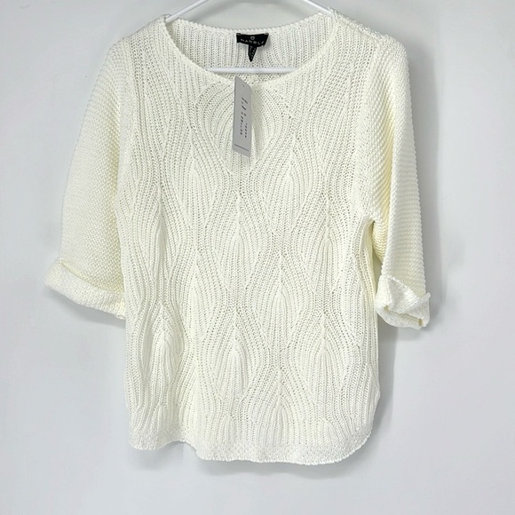 Marble NWT ivory knit sweater women’s medium - Picture 1 of 8
